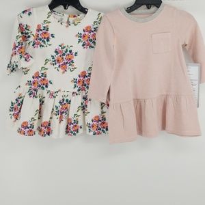 2 Harper Canyon Tiered Knit Baby Dresses 12 Months
